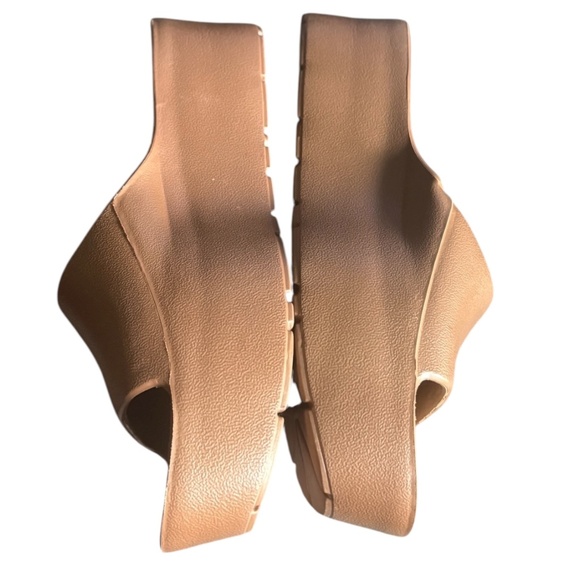 Lemon Jelly Sunny Bronze Platform Slides Sandals Size EU 40 / US 9-9.5 - Picture 4 of 6